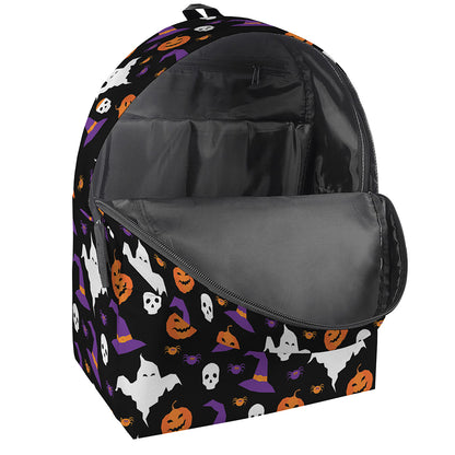 Happy Halloween Ghost Pattern Print Backpack