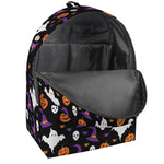 Happy Halloween Ghost Pattern Print Backpack