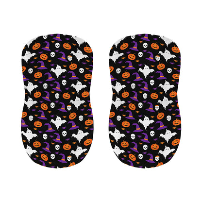 Happy Halloween Ghost Pattern Print Bar Stool Covers