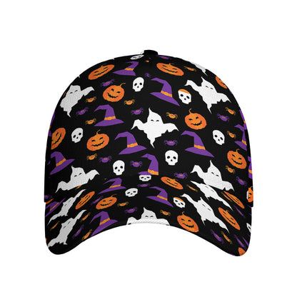 Happy Halloween Ghost Pattern Print Baseball Cap