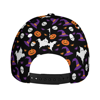 Happy Halloween Ghost Pattern Print Baseball Cap