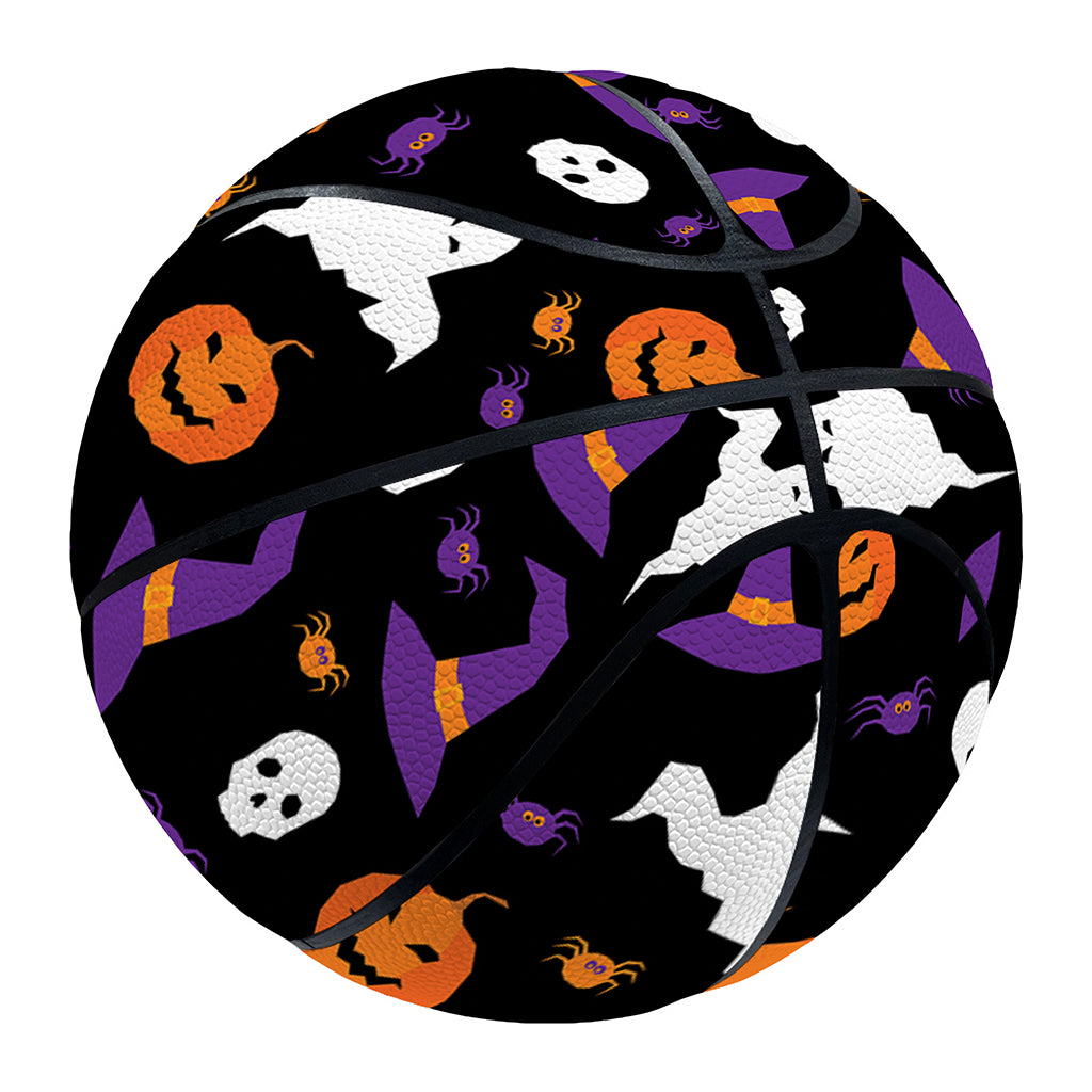 Happy Halloween Ghost Pattern Print Basketball