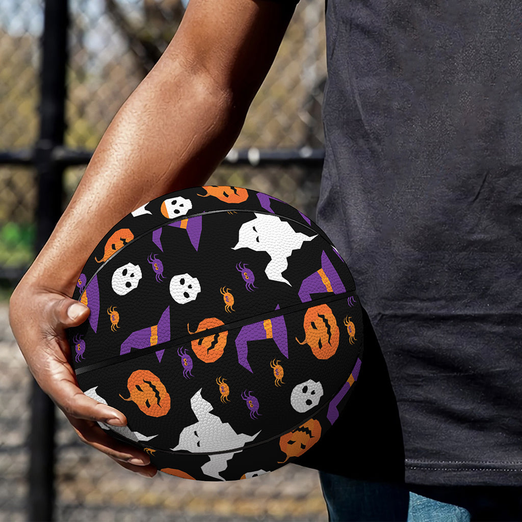 Happy Halloween Ghost Pattern Print Basketball