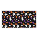 Happy Halloween Ghost Pattern Print Beach Towel