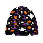 Happy Halloween Ghost Pattern Print Beanie