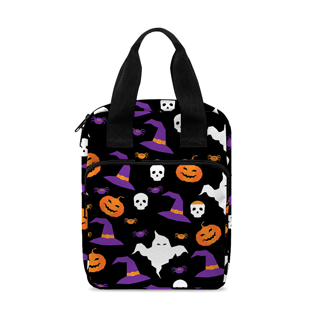 Happy Halloween Ghost Pattern Print Bible Tote Bag