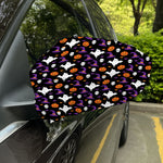 Happy Halloween Ghost Pattern Print Car Side Mirror Covers