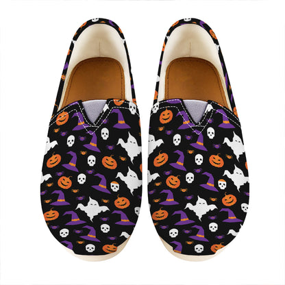 Happy Halloween Ghost Pattern Print Casual Shoes