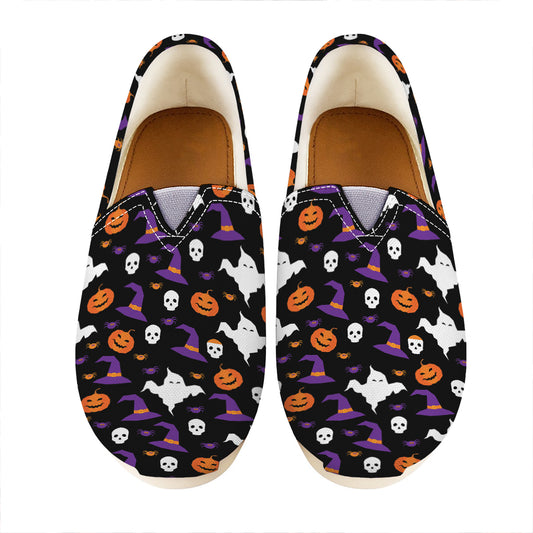 Happy Halloween Ghost Pattern Print Casual Shoes