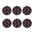 Happy Halloween Ghost Pattern Print Coaster Set