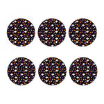 Happy Halloween Ghost Pattern Print Coaster Set