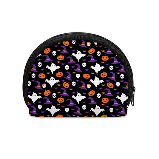 Happy Halloween Ghost Pattern Print Coin Purse