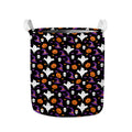 Happy Halloween Ghost Pattern Print Collapsible Laundry Basket