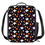 Happy Halloween Ghost Pattern Print Crossbody Lunch Bag