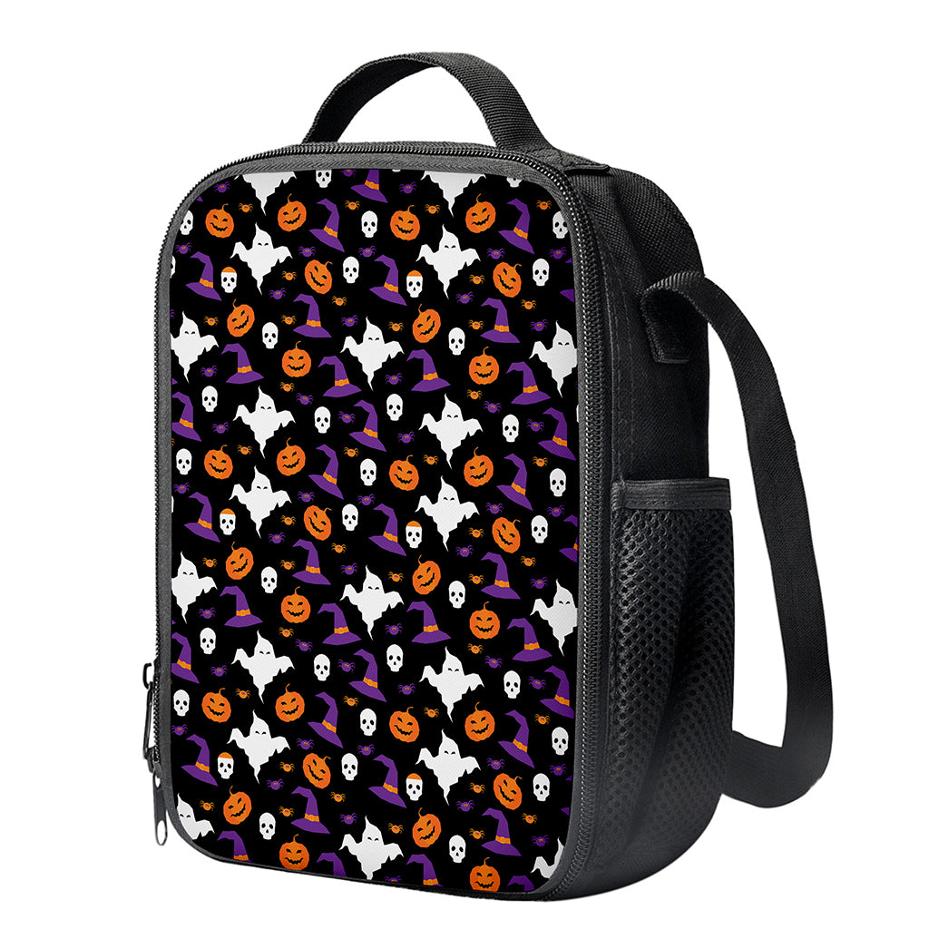 Happy Halloween Ghost Pattern Print Crossbody Lunch Bag