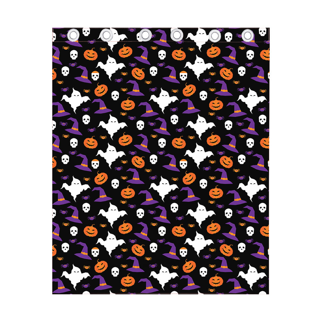 Happy Halloween Ghost Pattern Print Curtain