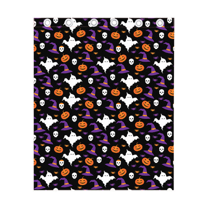 Happy Halloween Ghost Pattern Print Curtain