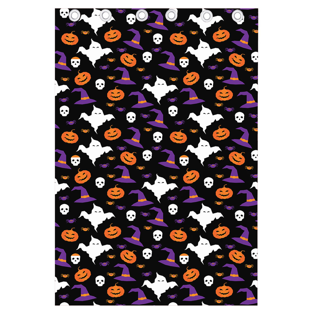 Happy Halloween Ghost Pattern Print Curtain