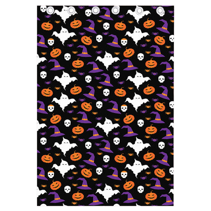 Happy Halloween Ghost Pattern Print Curtain