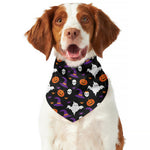 Happy Halloween Ghost Pattern Print Dog Bandana