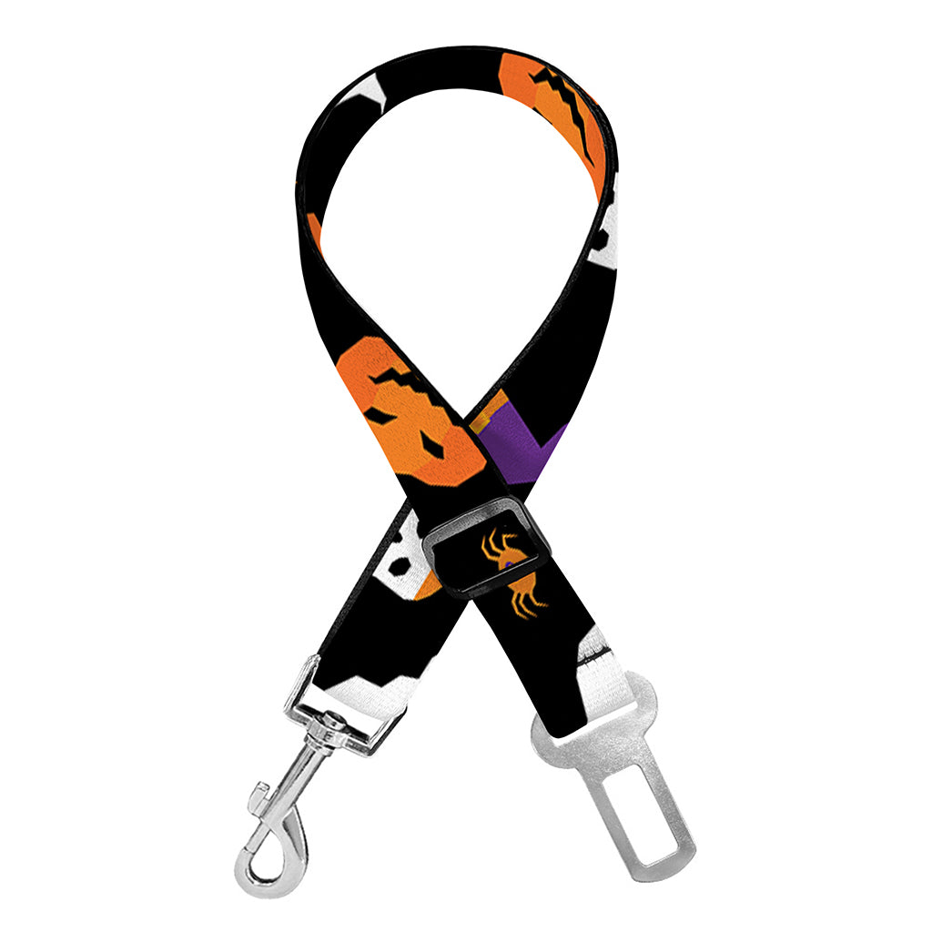 Happy Halloween Ghost Pattern Print Dog Seat Belt