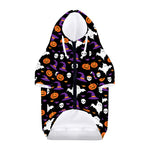 Happy Halloween Ghost Pattern Print Dog Zip Up Hoodie