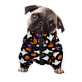 Happy Halloween Ghost Pattern Print Dog Zip Up Jacket