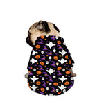 Happy Halloween Ghost Pattern Print Dog Zip Up Jacket