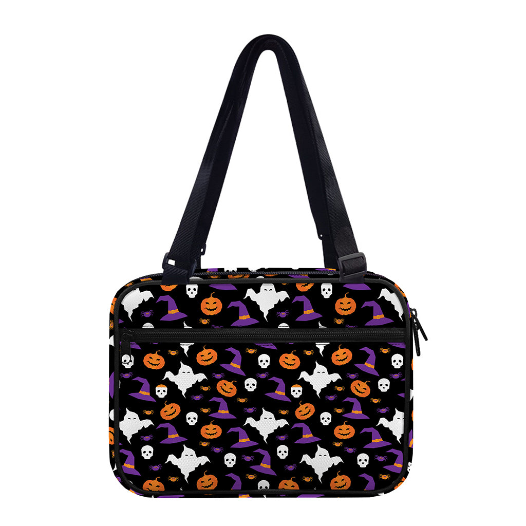 Happy Halloween Ghost Pattern Print Double Strap Bible Bag