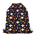 Happy Halloween Ghost Pattern Print Drawstring Bag
