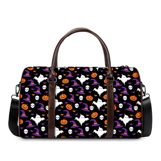 Happy Halloween Ghost Pattern Print Duffle Bag