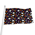 Happy Halloween Ghost Pattern Print Flag