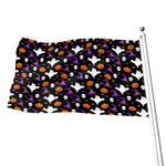 Happy Halloween Ghost Pattern Print Flag