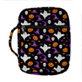 Happy Halloween Ghost Pattern Print Front Pocket Bible Bag