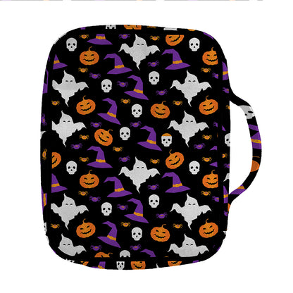Happy Halloween Ghost Pattern Print Front Pocket Bible Bag