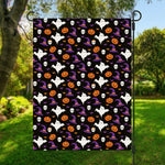 Happy Halloween Ghost Pattern Print Garden Flag