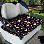 Happy Halloween Ghost Pattern Print Golf Cart Seat Cover