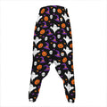 Happy Halloween Ghost Pattern Print Hammer Pants