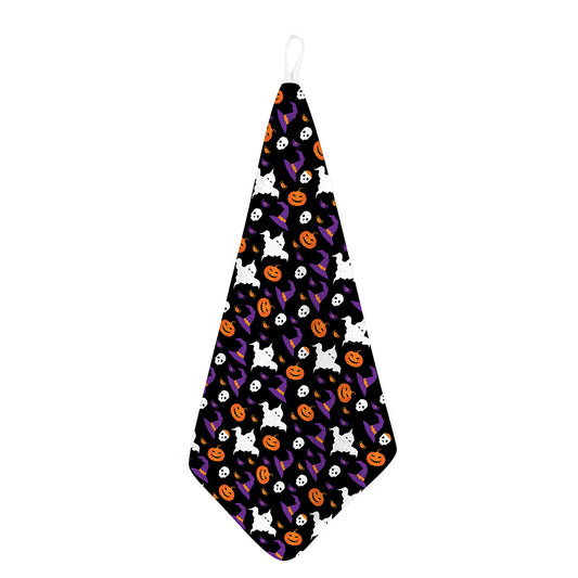 Happy Halloween Ghost Pattern Print Hand Towel