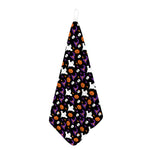 Happy Halloween Ghost Pattern Print Hand Towel