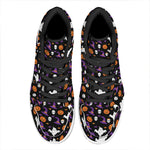 Happy Halloween Ghost Pattern Print High Top Leather Sneakers