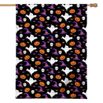 Happy Halloween Ghost Pattern Print House Flag