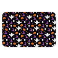 Happy Halloween Ghost Pattern Print Indoor Door Mat