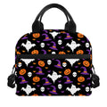 Happy Halloween Ghost Pattern Print Insulated Lunch Bag