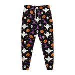 Happy Halloween Ghost Pattern Print Jogger Pants