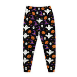 Happy Halloween Ghost Pattern Print Jogger Pants