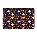 Happy Halloween Ghost Pattern Print Kitchen Mat