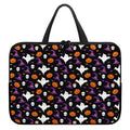 Happy Halloween Ghost Pattern Print Laptop Sleeve With Handle