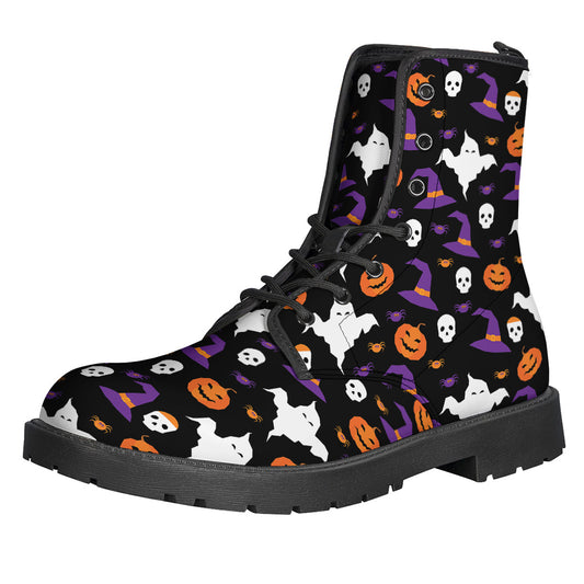 Happy Halloween Ghost Pattern Print Backpack