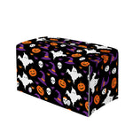 Happy Halloween Ghost Pattern Print Leather Tissue Box Cover